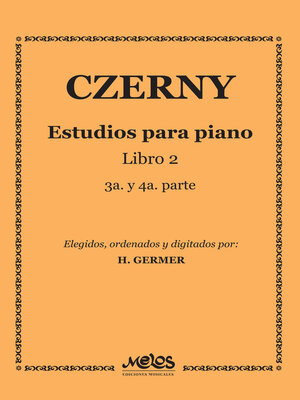 cover image of Czerny. Estudios para Piano